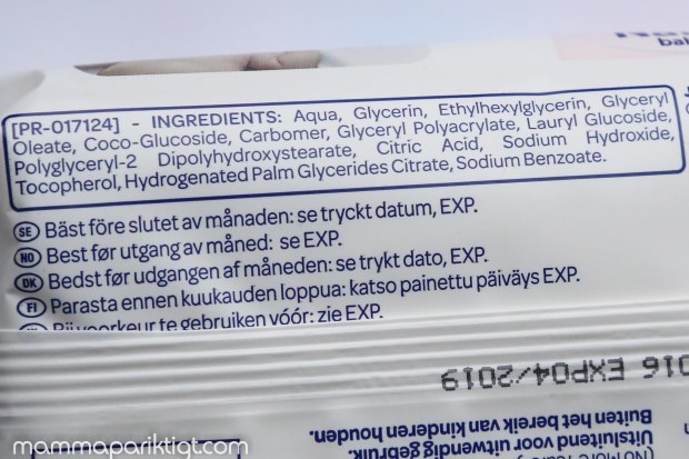 Många ingredienser i dessa servetter